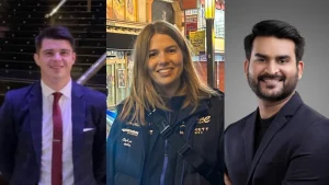 Side-by-side portraits of Daryl Page, Charlotte Marshall, and Roshan Joseph in various professional settings