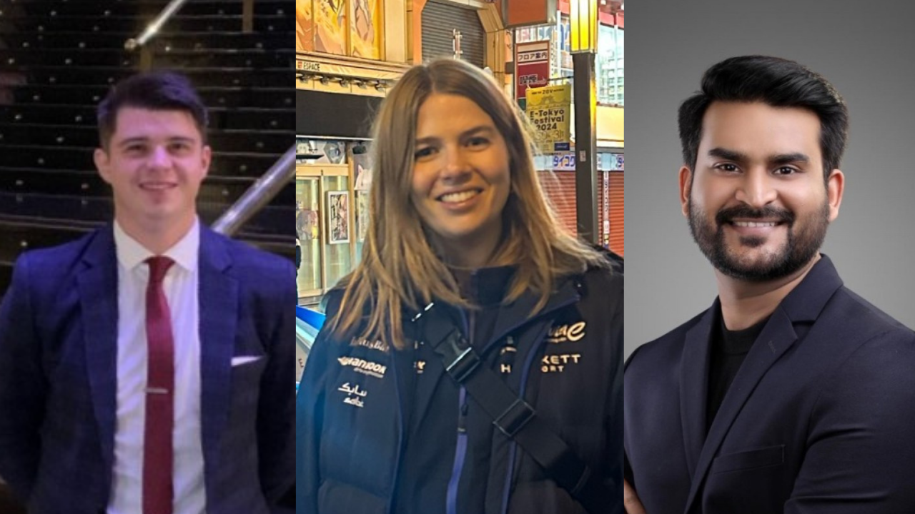 Side-by-side portraits of Daryl Page, Charlotte Marshall, and Roshan Joseph in various professional settings
