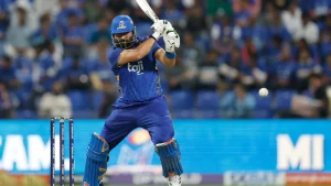 Muhammad Waseem batting for MI Emirates during DP World ILT20 Season 4 match