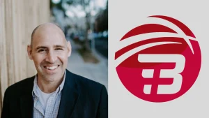 Nick Hockley pictured alongside the BatFast logo in a composite image highlighting corporate leadership and sports business association.