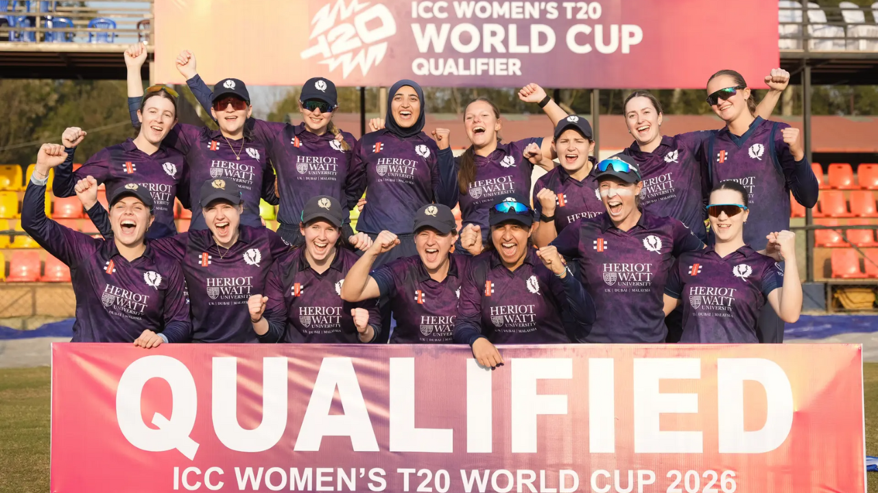 Scotland women's cricket team celebrates qualification for ICC Women's T20 World Cup 2026 after winning qualifier