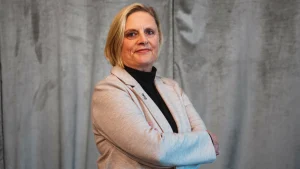 Tracey Orr, Chair of Warwickshire County Cricket Club, posing for a portrait.