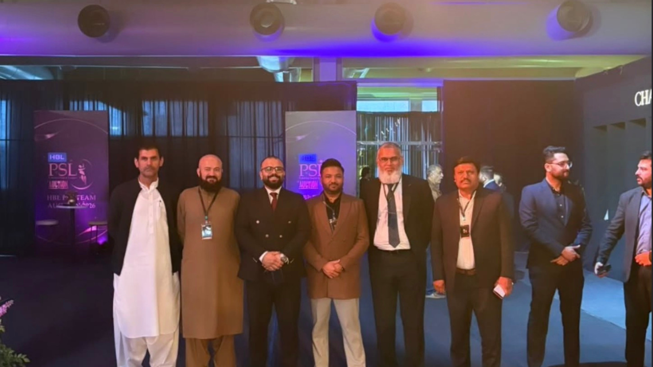 Walee Technologies ownership group present at the HBL PSL 2026 Multan auction event