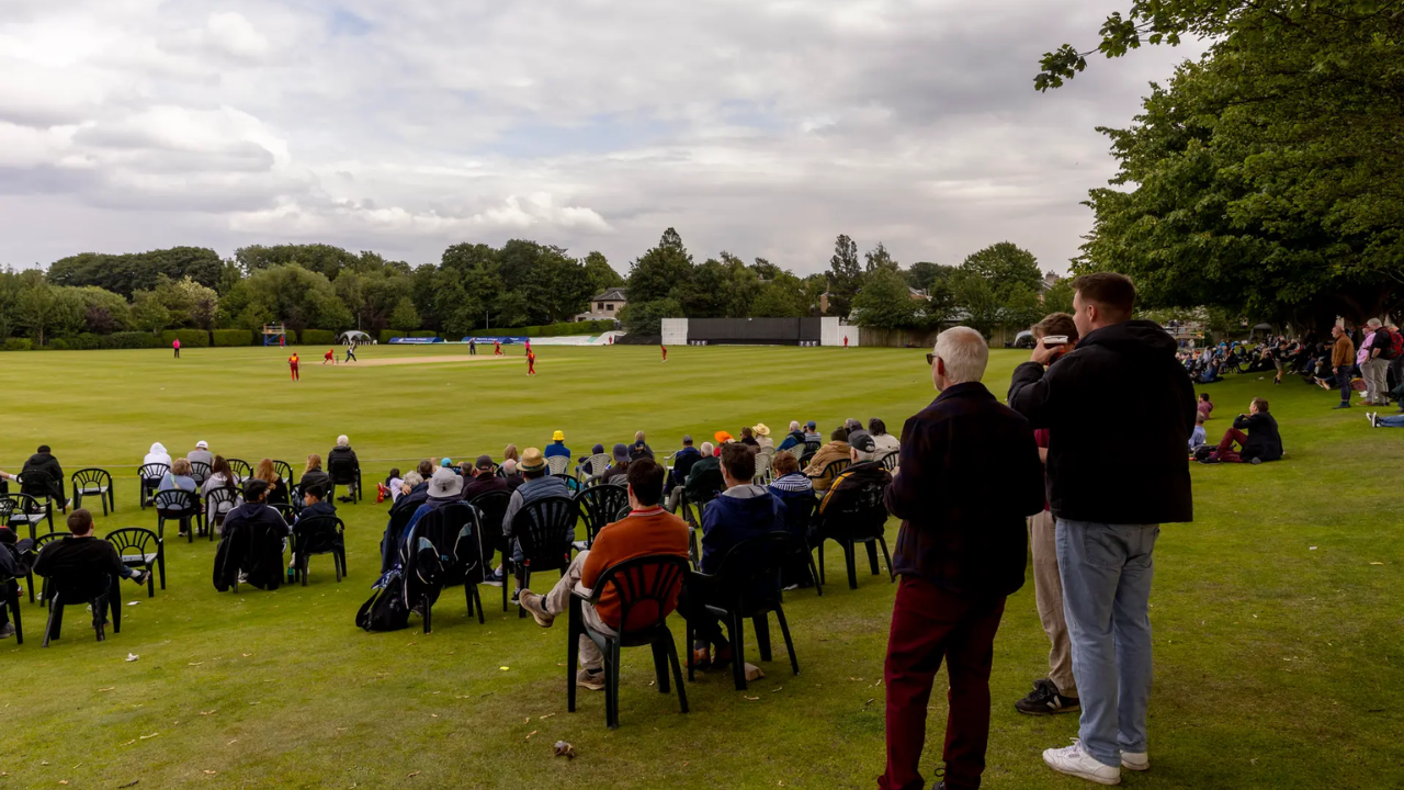 Spectators watching a cricket match at a local ground as Cricket Scotland explores venues for a potential ICC T20 World Cup feasibility study.