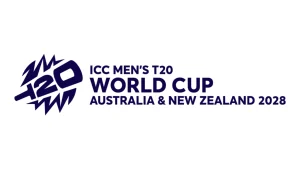 ICC Men's T20 World Cup 2028 logo with Australia and New Zealand host announcement