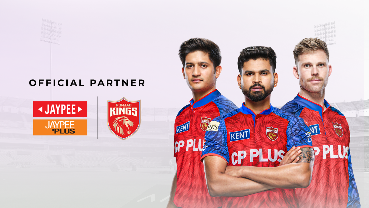 Jaypee announced as official partner of Punjab Kings with IPL players in team jersey