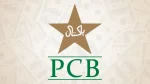 Pakistan Cricket Board (PCB) logo with star emblem over dollar currency background graphic.