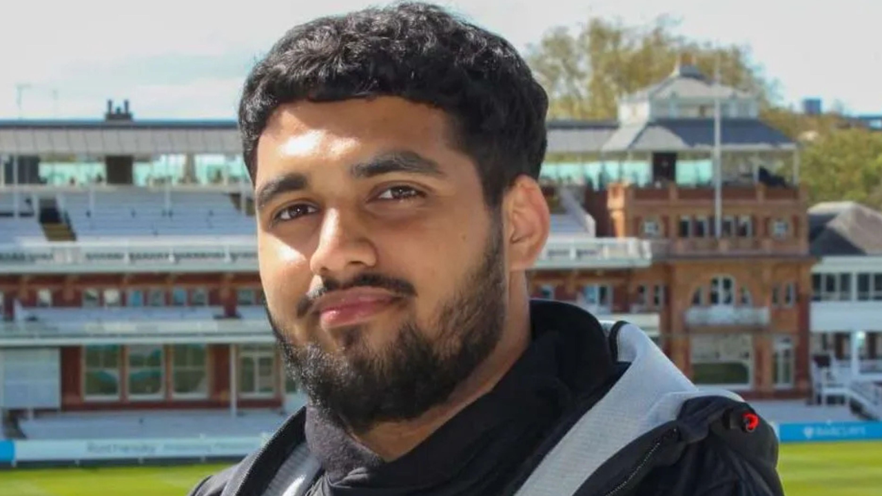 Ammar Din Begum co-chair of Chance to Shine Youth Advisory Board at Lord’s Cricket Ground pavilion background
