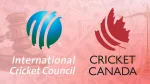 International Cricket Council and Cricket Canada logos over financial background symbolizing cricket governance and funding structure