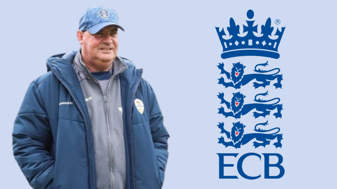Mickey Arthur pictured alongside England and Wales Cricket Board ECB logo in coaching news context