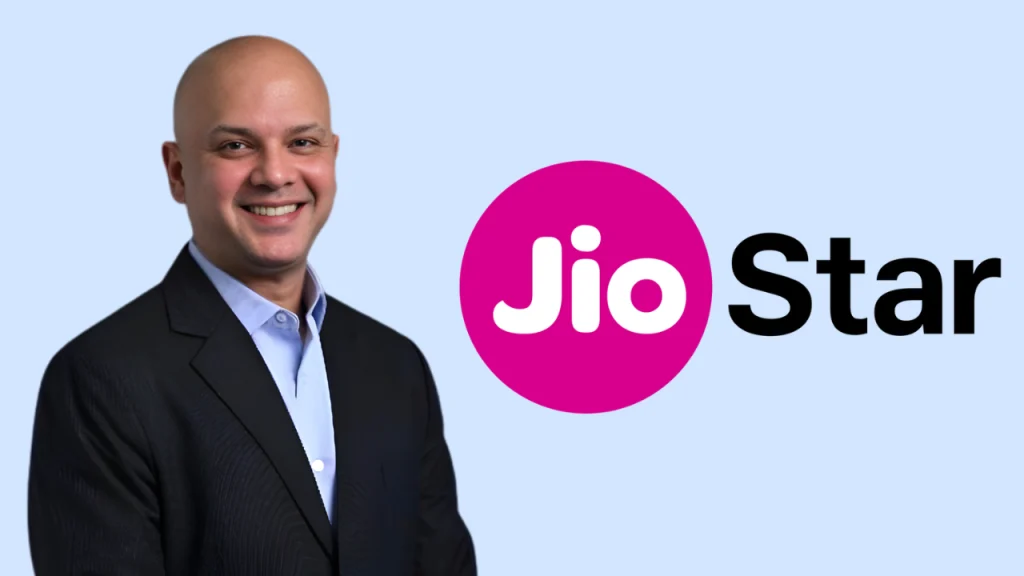 Prashant Khanna JioStar Head of Sports and Live Experiences with JioStar logo