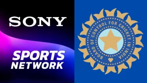 Sony Sports Network and BCCI logos representing India cricket broadcasting partnership