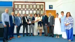 Sri Lanka Cricket officials at ceremony announcing women’s cricket tournament named after Gwen Herat