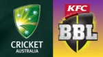 Cricket Australia and Big Bash League (BBL) logos displayed together in a graphic representing Australian cricket and domestic T20 competitions.