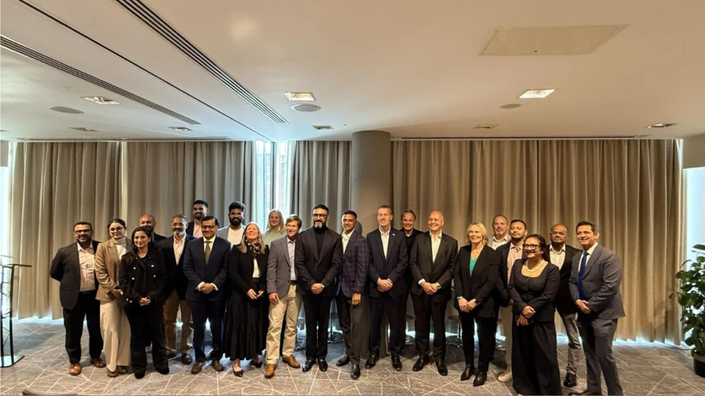 The full ETPL team posing together during the official announcement event with executives, partners, and stakeholders in attendance.