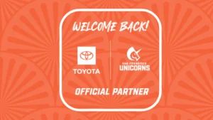 Toyota announced as official partner of San Francisco Unicorns with welcome back partnership graphic