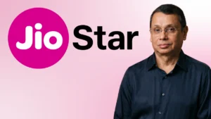 Uday Shankar featured alongside the JioStar logo in a media and sports broadcasting related graphic.