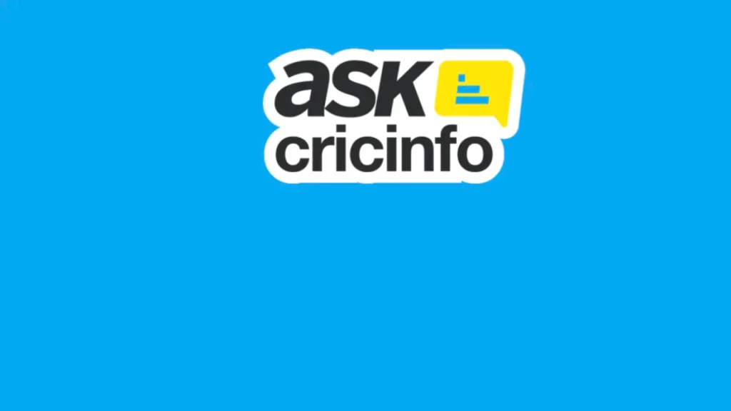 Ask Cricinfo logo displayed on a blue background, representing ESPNcricinfo's cricket questions and answers platform.