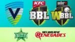 Graphic featuring the Cricket Victoria logo alongside Big Bash League (BBL), Women’s Big Bash League (WBBL), Melbourne Stars, and Melbourne Renegades logos, representing major Australian cricket organizations and franchise teams.