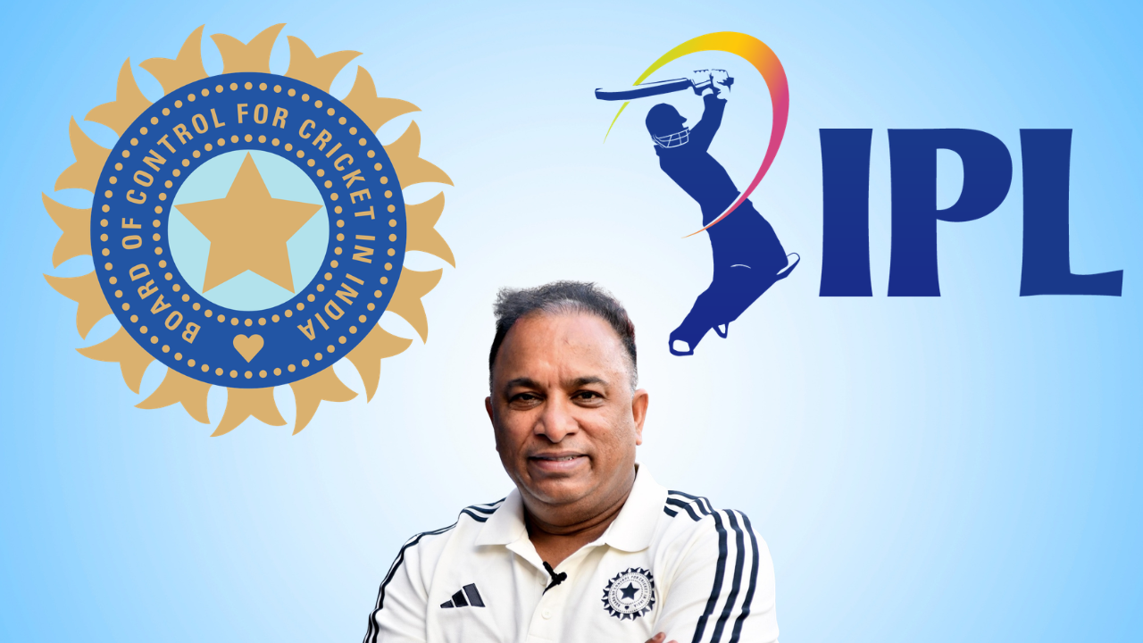 BCCI and IPL logos displayed alongside Devajit Saikia in a graphic related to Indian cricket administration, governance and league developments.