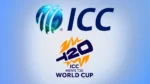 ICC logo displayed above the ICC Men's T20 World Cup 2026 logo, representing the governing body and branding for the upcoming global cricket tournament.
