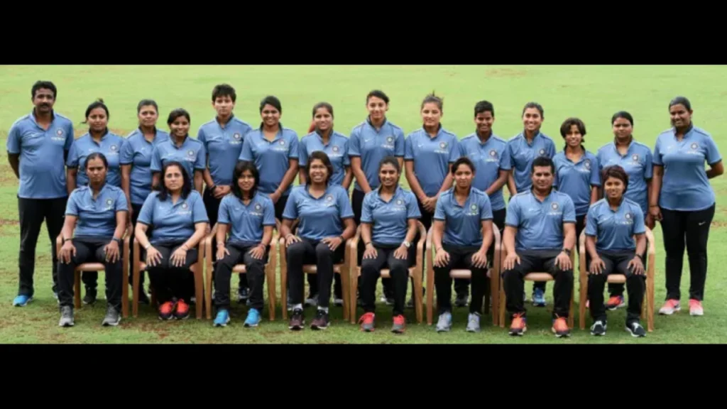 India women's cricket team poses for an official group photograph with captain Mithali Raj and the coaching staff ahead of an international cricket season.