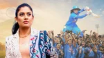 Mithali Raj featured in a tribute graphic celebrating her career with the India women's cricket team, alongside images of her batting and championship celebrations.