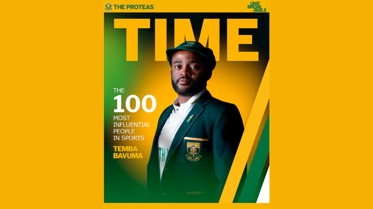 South Africa cricket captain Temba Bavuma featured in The Proteas campaign highlighting the 100 most influential people in sports.