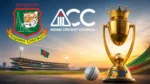Bangladesh Cricket Board (BCB) and Asian Cricket Council (ACC) logos alongside the Asia Cup trophy, representing Bangladesh's involvement in the Asia Cup 2026 tournament.
