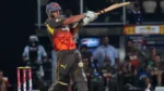 Cameron White plays a powerful batting shot for Sunrisers Hyderabad during an Indian Premier League (IPL) match.