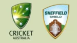 Cricket Australia and Sheffield Shield logos displayed side by side, representing Australia's national cricket governing body and premier first-class domestic competition.