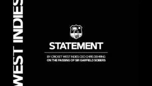 Official Cricket West Indies statement by CEO Chris Dehring on the passing of Sir Garfield Sobers.