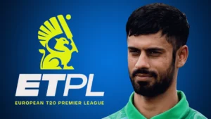 Jai Moondra alongside the European T20 Premier League (ETPL) logo, representing the league's leadership and franchise T20 cricket initiative.