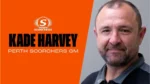 Kade Harvey, General Manager of the Perth Scorchers, in an official promotional portrait alongside the Perth Scorchers logo.