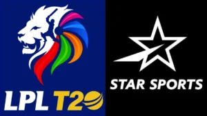 Lanka Premier League (LPL T20) and Star Sports logos representing the official broadcast partnership for the T20 cricket tournament.