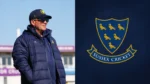 Matt Walker alongside the Sussex Cricket club logo following his appointment as Sussex's head coach, representing the English county cricket club.