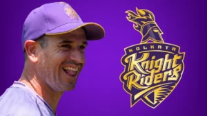 Ryan ten Doeschate pictured alongside the Kolkata Knight Riders (KKR) logo following his appointment as Head of Cricket Strategy for the Knight Riders franchise.