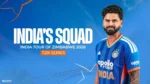 Shreyas Iyer in India's T20 jersey featured in the announcement for India's squad for the Zimbabwe Tour 2026 T20I series.