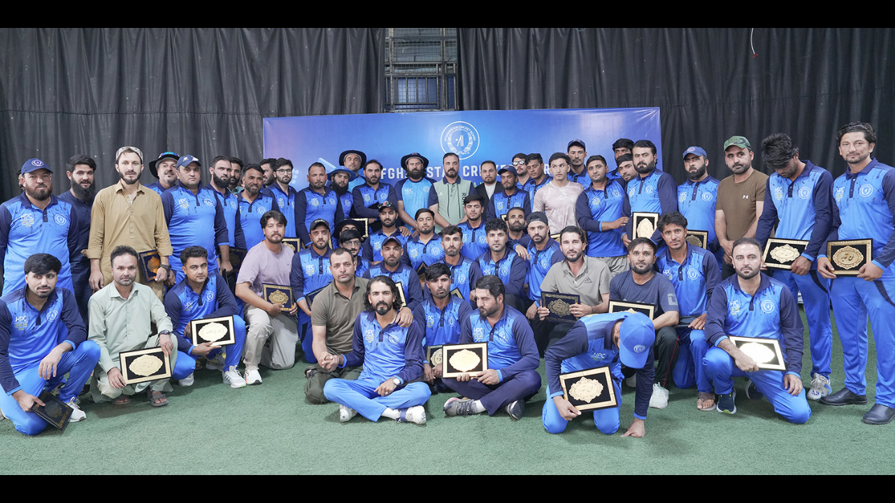 Afghanistan Cricket Board High-Performance Center graduates pose after 245 technical staff completed training programs.