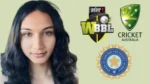 Anaya Bangar pictured with Cricket Australia, WBBL and BCCI logos