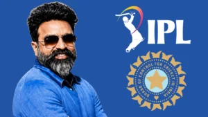 Arun Singh Dhumal with IPL and BCCI logos