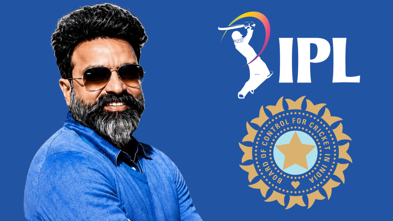 Arun Singh Dhumal with IPL and BCCI logos