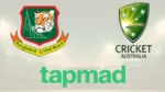 Bangladesh Cricket Board, Cricket Australia and Tapmad logos
