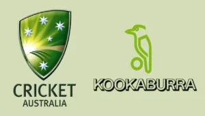 Cricket Australia and Kookaburra logos displayed side by side.