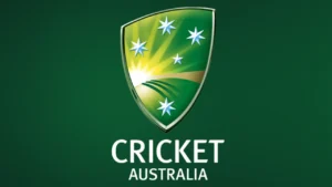 Cricket Australia logo on a dark green background