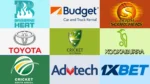 Cricket Australia and Cricket South Africa logos alongside cricket teams and commercial partner logos.