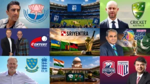 Cricket news collage featuring India, Australia, Women’s Asia Cup, Major League Cricket, county cricket and legal developments