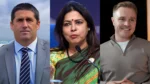Composite image of David Hunter, Meenakshi Lekhi and Chris Millard.