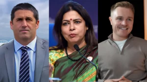 Composite image of David Hunter, Meenakshi Lekhi and Chris Millard.