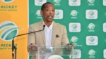 David Mokopanele speaking at the Cricket South Africa season launch.